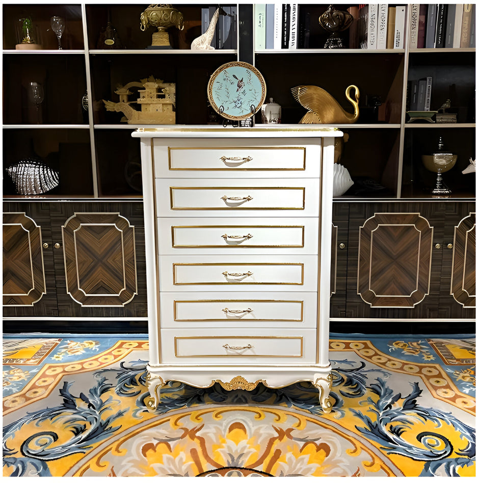 European Wooden Drawer Chest For Bedroom