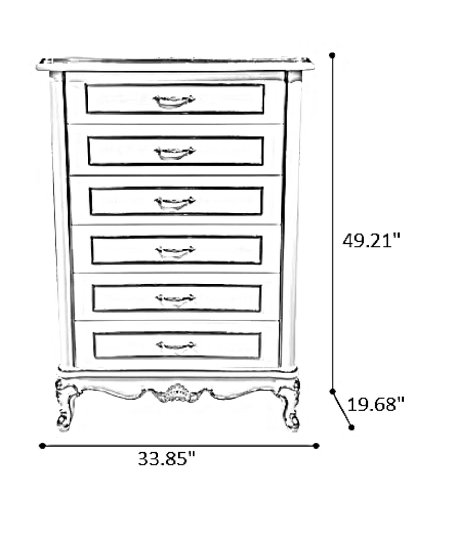 European Wooden Drawer Chest For Bedroom