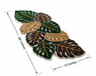Multicolored Pearled Leaves Table Runner / Ruchi