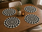 Beaded Geometric Pattern Placemat Set Of 2 / Ruchi