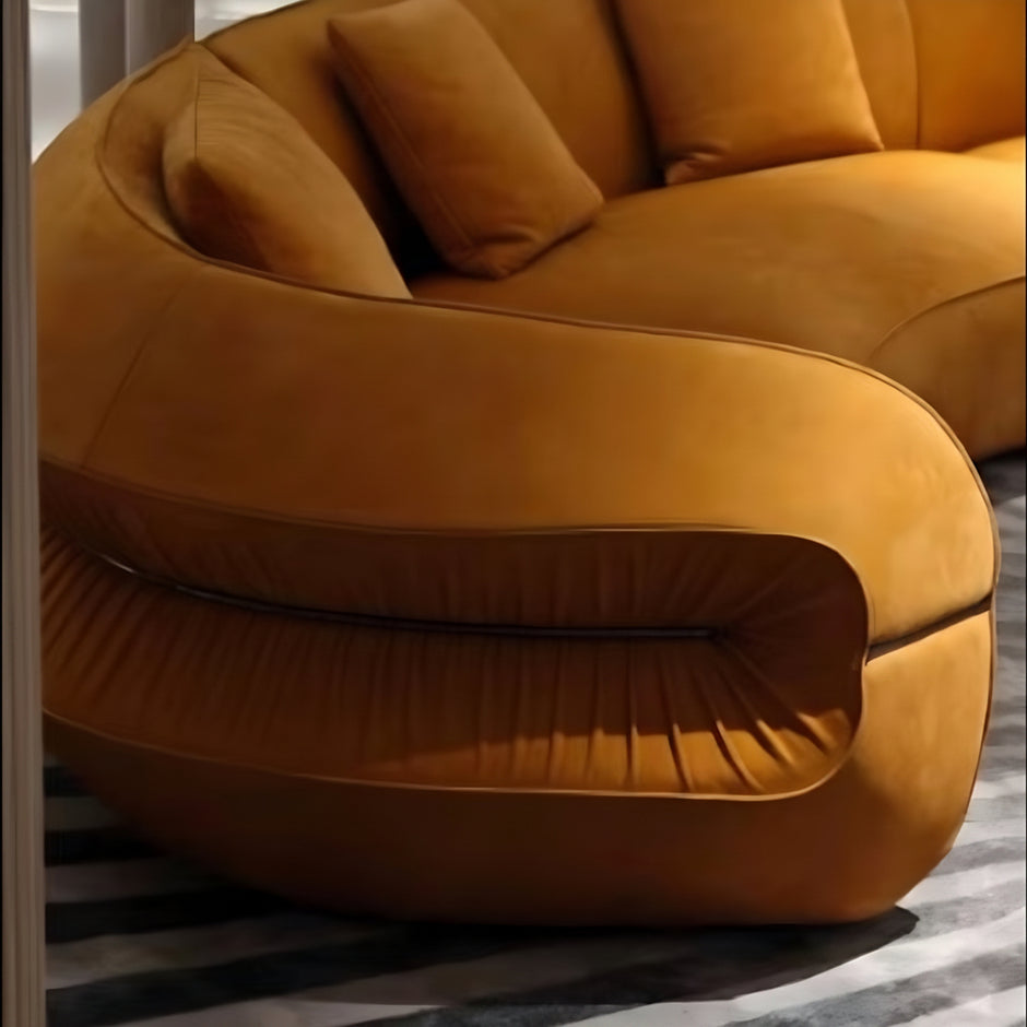 Modern Curved Velvet Sectional Sofa / Ruchi