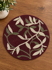 Botanical Floral Beaded Round Placemat Set of 2 / Ruchi