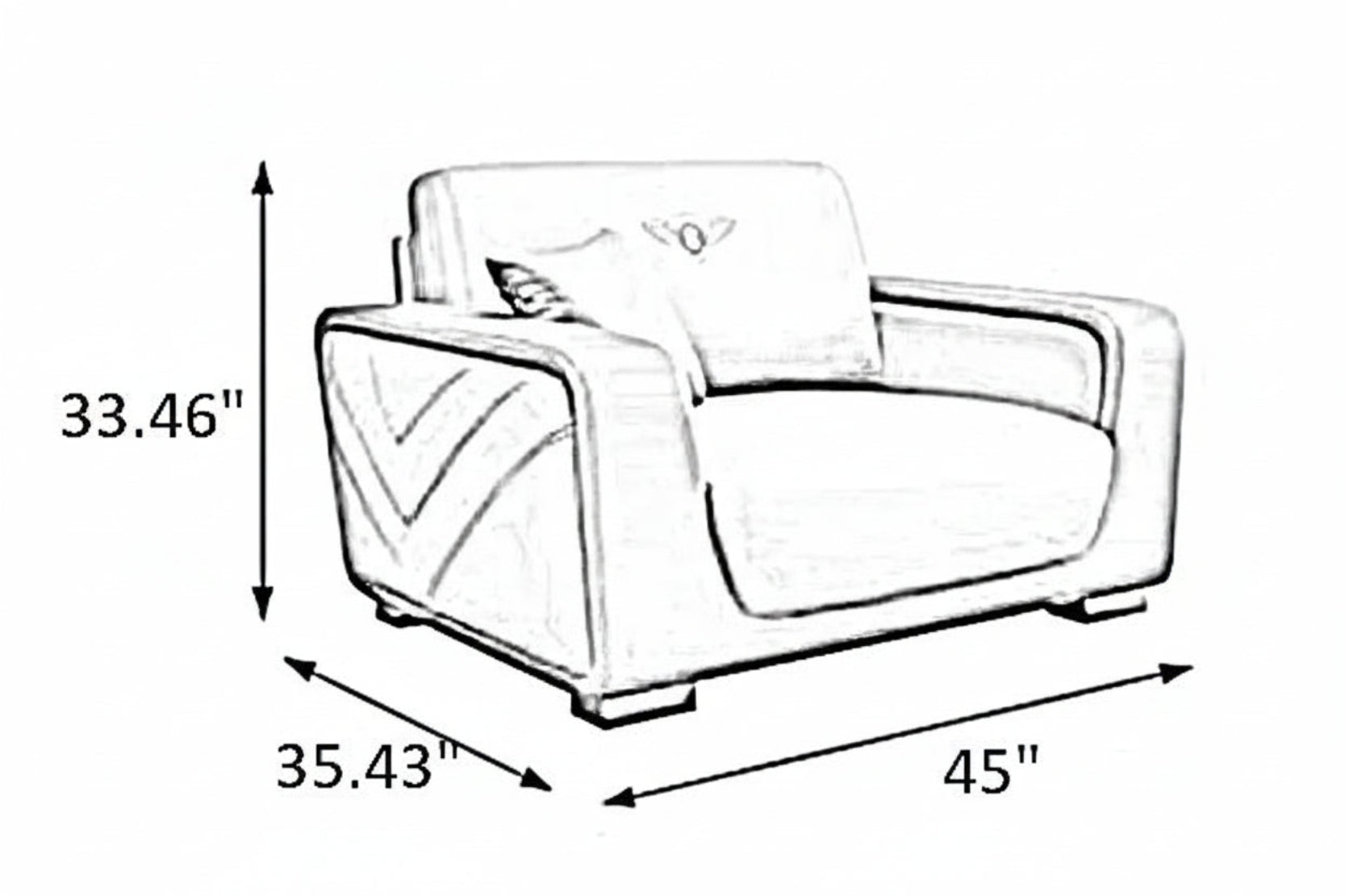 Modern Italian Style Leather Sofa Set