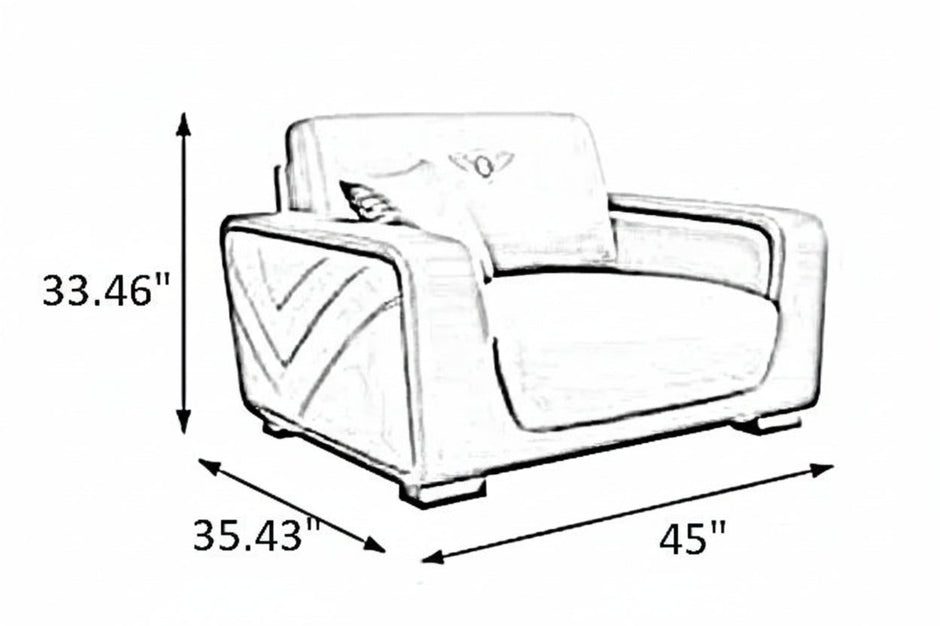 Modern Italian Style Leather Sofa Set