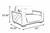 Modern Italian Style Leather Sofa Set