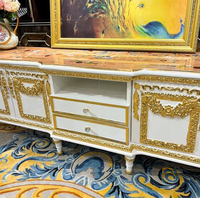 European Wooden TV Stand Cabinet With Storage / Ruchi