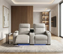 Multifunctional Theater LED Leather Power Recliner Sofa / Ruchi