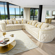 Classy High End Velvet Fabric Sectional Sofa