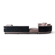 Large L-Shape Leather Fabric Sectional Sofa