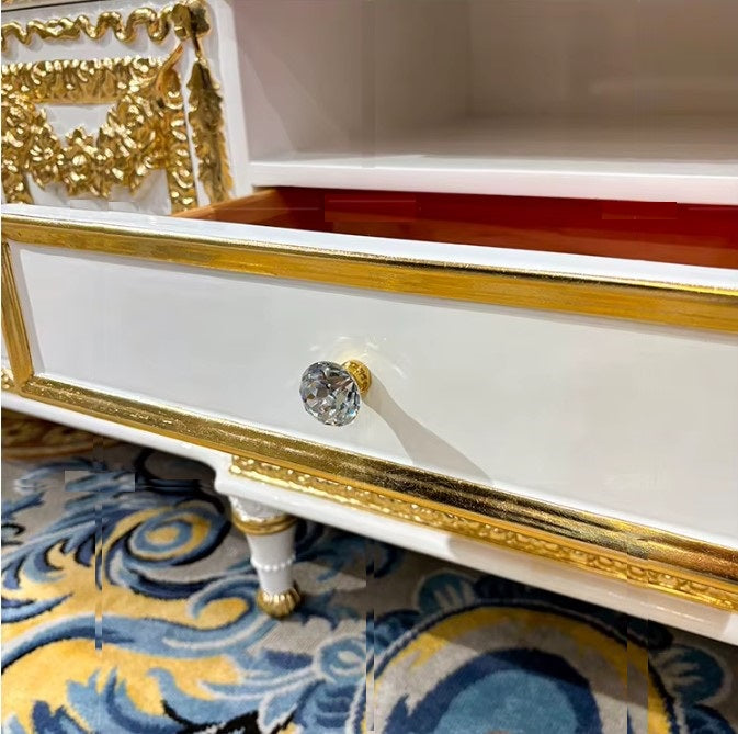 European Wooden TV Stand Cabinet With Storage / Ruchi