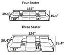 Power Recliner LED Leather Sofa For Theater
