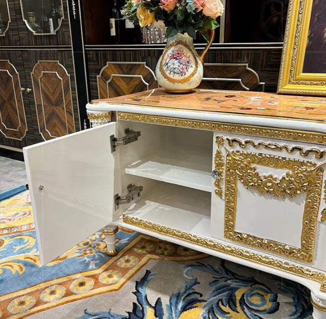 European Wooden TV Stand Cabinet With Storage / Ruchi