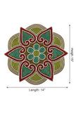 Decorative Floral Medallion Beaded Placemat Set of 2 / Ruchi