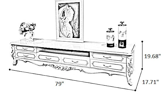 Wooden European TV Stand Cabinet / Ruchi 