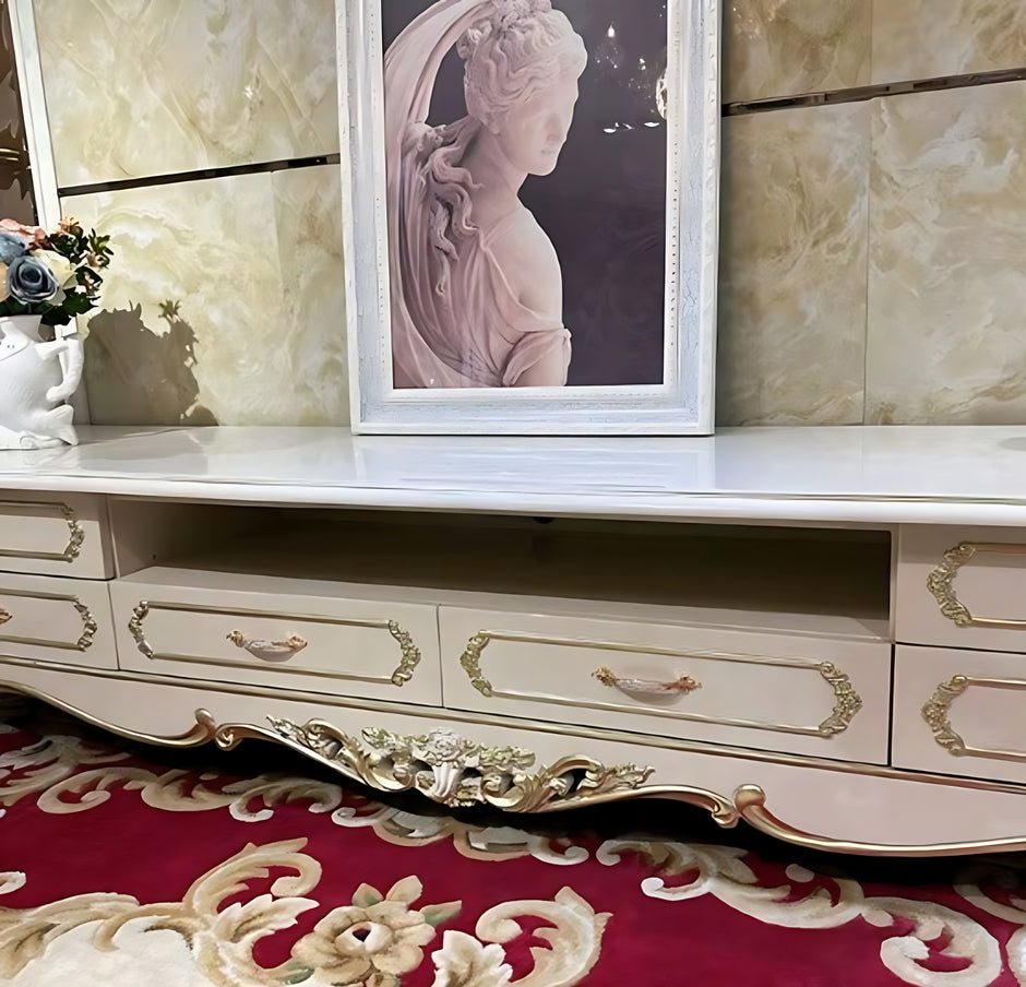 Wooden European TV Stand Cabinet