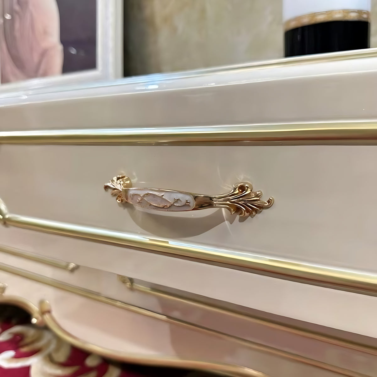 Wooden European TV Stand Cabinet
