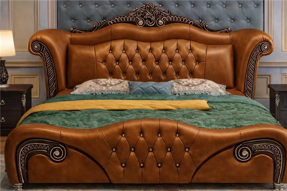 Royal European Leather Bed