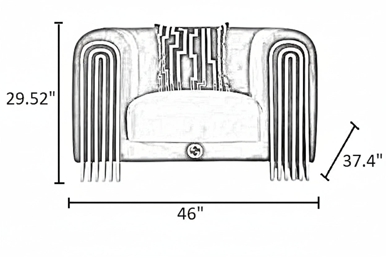 Modern Luxurious Black Velvet Sofa Set