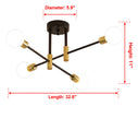 Black Semi Flush Mount Ceiling Lighting
