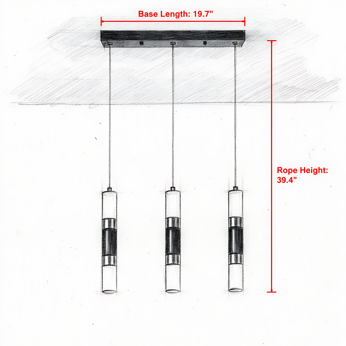 Modern Parallel Design LED Pendant Light / Ruchi