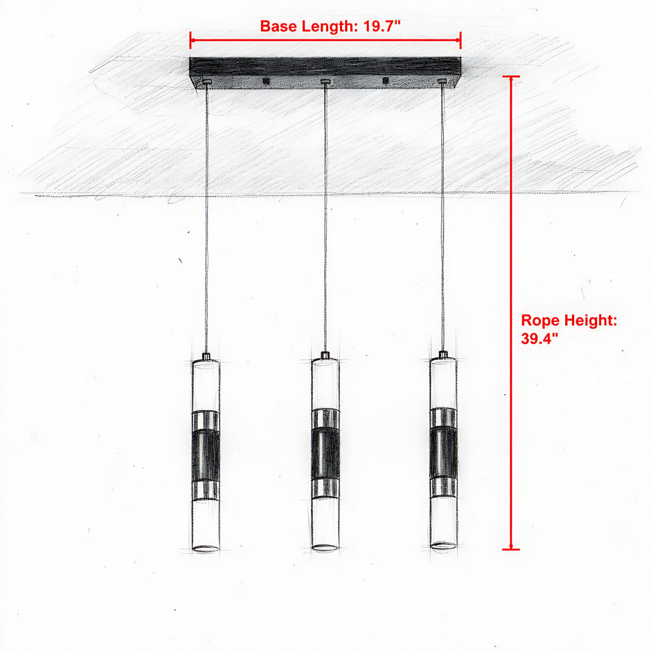 Modern Parallel Design LED Pendant Light / Ruchi