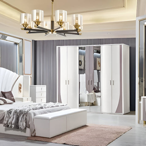 Modern Leather Upholstered Bedroom Set / Ruchi
