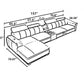 Multi-functional Sectional Leather Sofa / Ruchi
