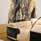 Large L-Shape Leather Fabric Sectional Sofa / Ruchi