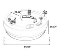 Round Wooden Modern Reception Desk With LED / Ruchi