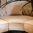 Large L-Shape Leather Fabric Sectional Sofa / Ruchi