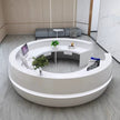 Round Wooden Modern Reception Desk With LED / Ruchi