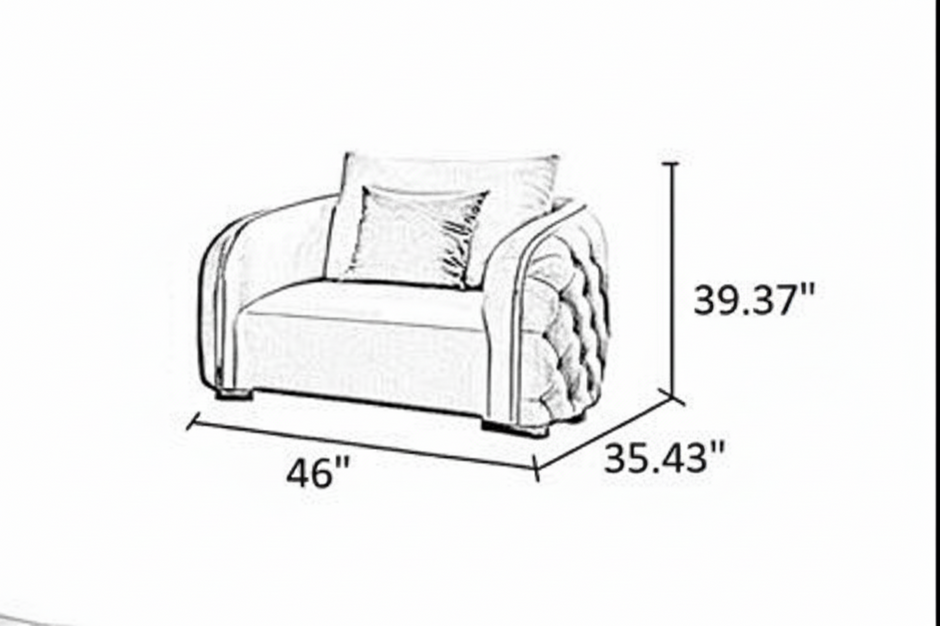 Modern Luxury Chesterfield Leather Sofa Set