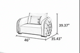 Modern Luxury Chesterfield Leather Sofa Set