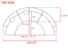 Semi Circular Sectional Leather Sofa