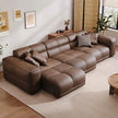 Remote Controlled Power Extendable Leather Sofa Bed / Ruchi