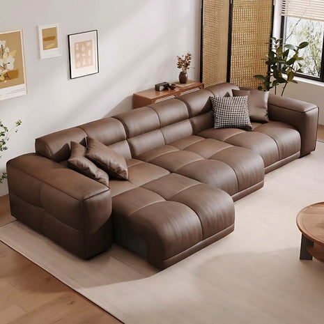Remote Controlled Power Extendable Leather Sofa Bed / Ruchi