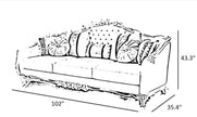 European Button-tufted Fabric Sofa Set