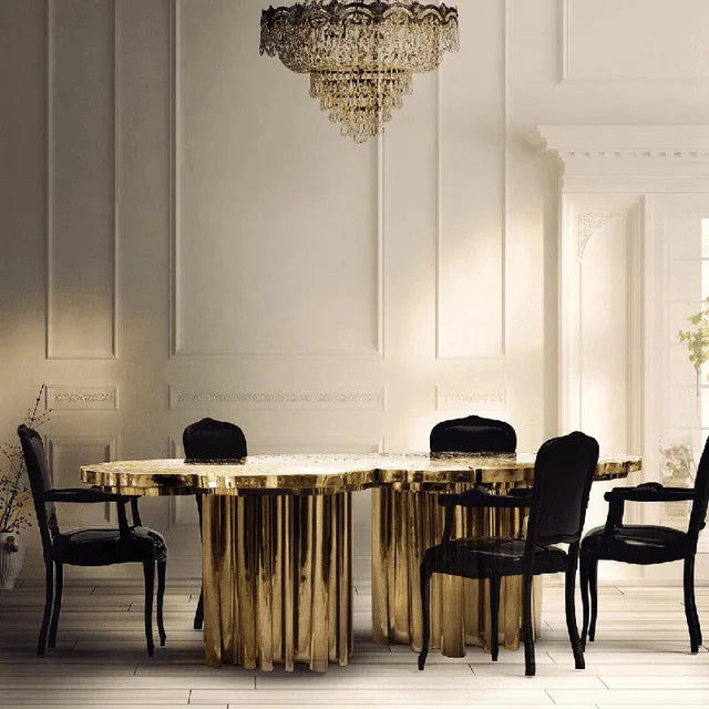 Modern Luxurious Metal Dining Table / Ruchi