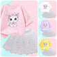Luxury Printed With Ivory Colored Skirt Children's Dress / Ruchi