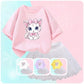 Luxury Printed With Ivory Colored Skirt Children's Dress / Ruchi