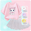Luxury Printed With Ivory Colored Skirt Children's Dress / Ruchi