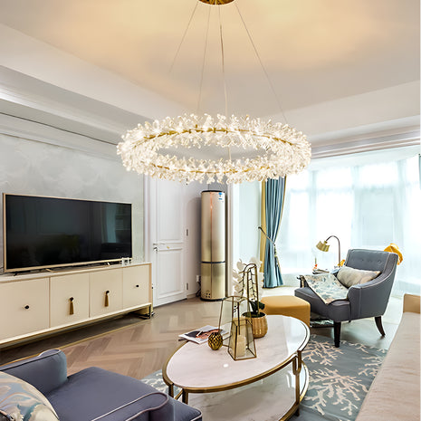 Luxury LED Crystal Chandelier Lamp / Ruchi
