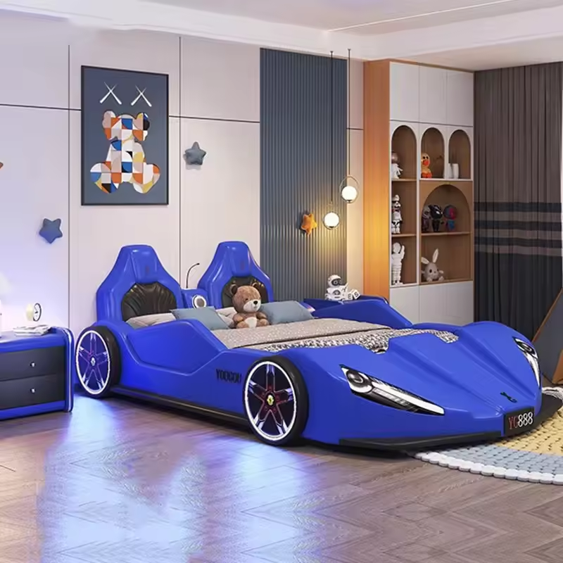 Kids' LED Leather Car Bed / Ruchi