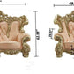 European Design Enchanting Button-Tufted Leather Sofa Set / Ruchi