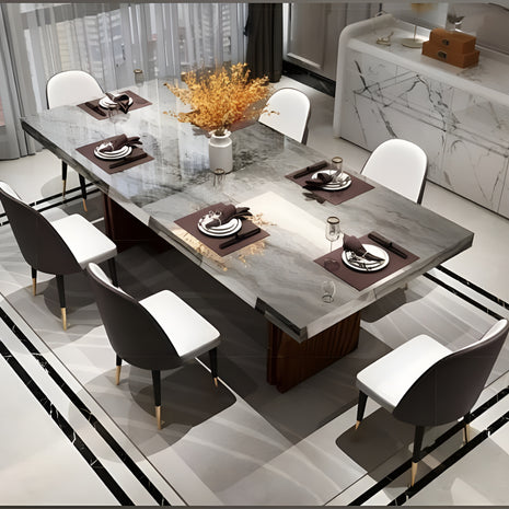 Marble Top Rectangular Dining Table Set / Ruchi
