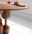 Round Wooden Dining Table with 4 Chairs / Ruchi