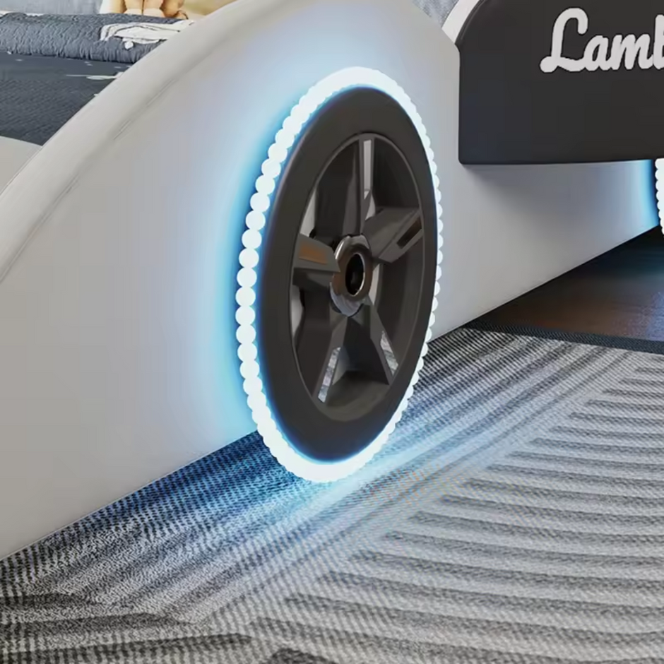 Car Theme Childrens LED Leather Bed / Ruchi