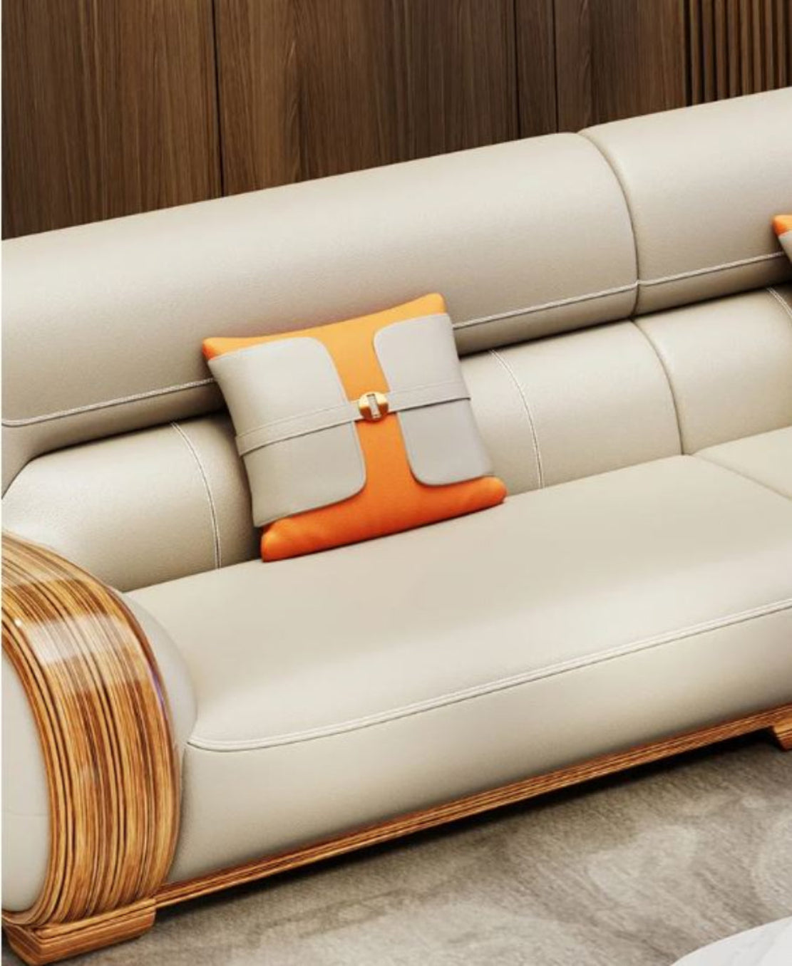 1+2+3 Seater Royal Leather Sofa Set / Ruchi