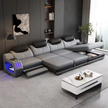 Power Recliner Leather LED Sofa Bed / Ruchi