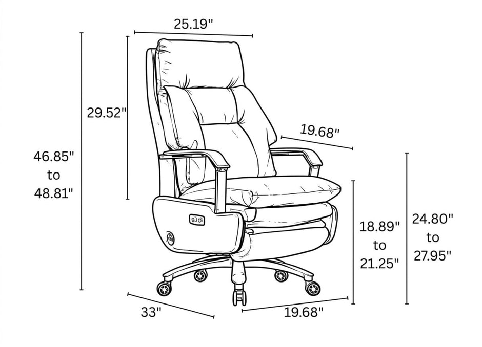 Ergonomic Modern Recliner Leather Office Chair / Ruchi